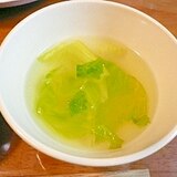 簡単レタスの中華スープ